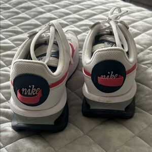 Nike Women’s Air Max White, Blue and Red Sneakers- Worn twice